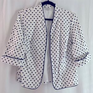 White with black polka dots jacket